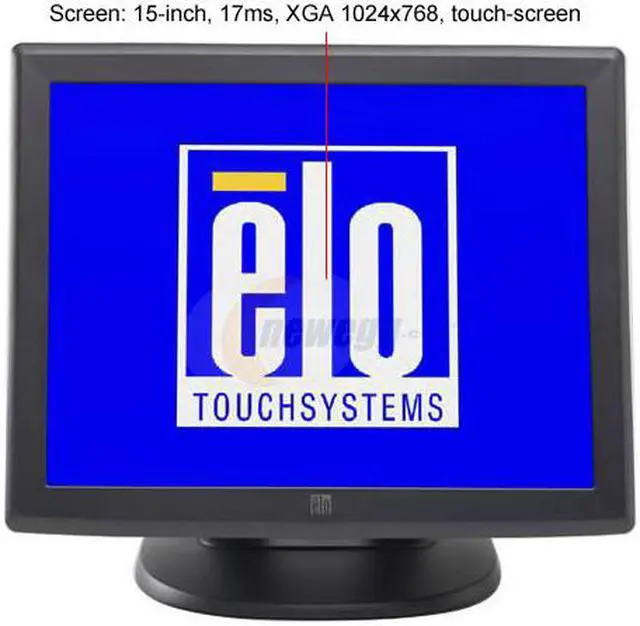 Alt view image 4 of 5 - ELO TOUCHSYSTEMS 1515L (E611558) Dark gray 15" Dual serial/USB 5-wire Resistive Touchscreen LCD Monitor 230 cd/m2 400:1