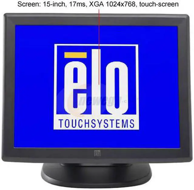 Alt view image 4 of 5 - ELO TOUCHSYSTEMS 1515L (E849124) Dark Gray 15" Serial/USB 5-wire Resistive Touchscreen LCD Monitor Brightness LCD panel: 250 cd/m2 (typical) Brightness LCD panel with touchscreen: 205 cd/m2 (typical) 400:1