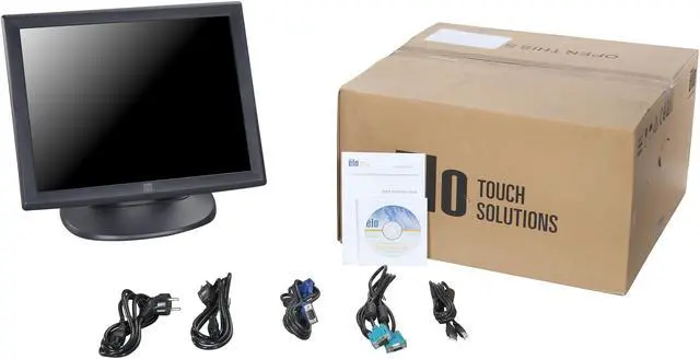 Alt view image 10 of 9 - Elo E607608 1915L 19" Touchscreen Monitor, OSD, 5-Wire Resistive (AccuTouch) Single-Touch - Dark Gray (Americas, EMEA)