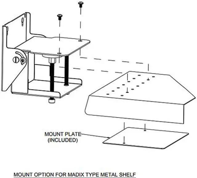 Alt view image 2 of 3 - Elo E043382 Shelf Mount Bracket Kit for Elo M-Series and I-Series Models