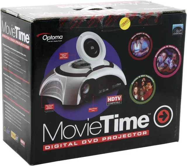 Alt view image 15 of 15 - Optoma DV10 854 x 480 DLP MovieTime Digital DVD Projector 1000 cd/m2 4000:1