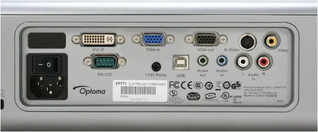 Alt view image 7 of 13 - Optoma EP771 1024 x 768 3000 Lumens DLP Projector 2300:1