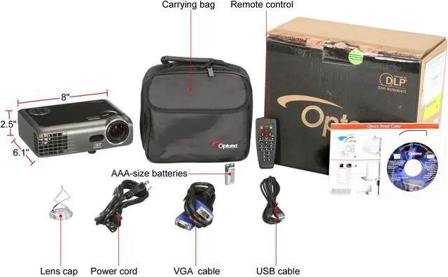 Alt view image 7 of 7 - Optoma EW330 1280 x 800 2200 ANSI Lumens DLP Projector 2000:1