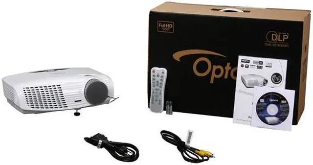 Alt view image 7 of 7 - Optoma HD20 1920 x 1080 DLP 1080P Home Theater Projector 1700 ANSI Lumens 4000:1