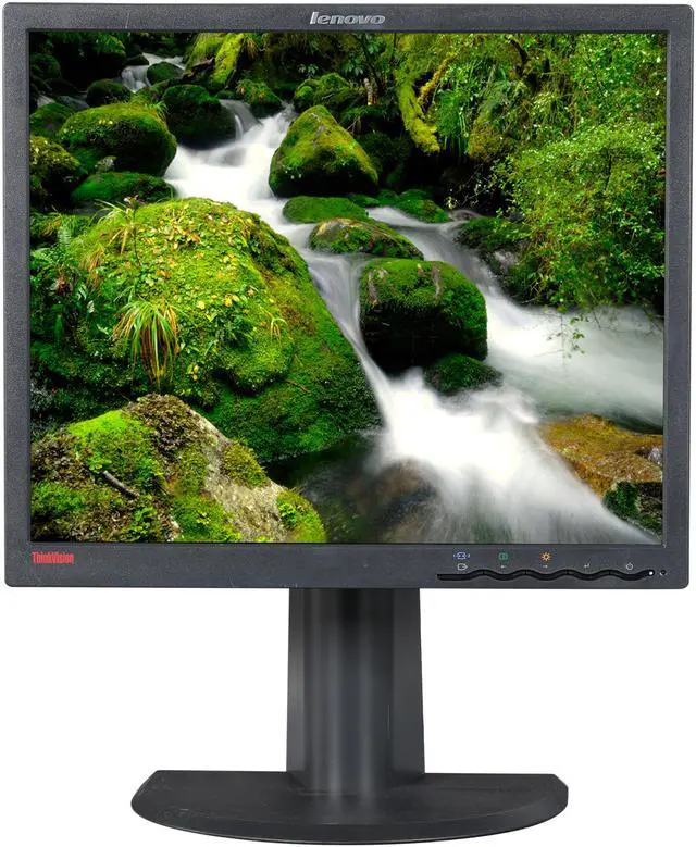 Alt view image 2 of 10 - Refurbished: lenovo ThinkVision L1900p (1P78Y1053) Black 19" 5ms Tilt, swivel, pivot & height adjustable standing LCD Monitor