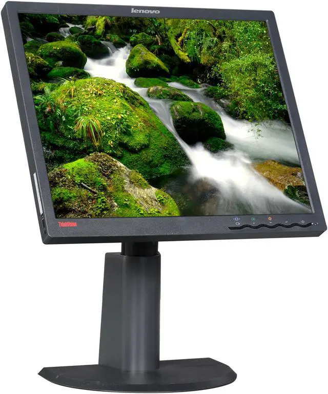 Alt view image 3 of 10 - Refurbished: lenovo ThinkVision L1900p (1P78Y1053) Black 19" 5ms Tilt, swivel, pivot & height adjustable standing LCD Monitor
