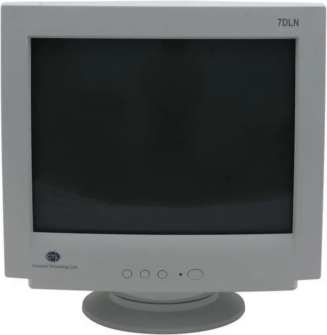 Alt view image 2 of 8 - CTL 7DLN White 17" CRT Monitor 0.27mm Dot Pitch D-Sub