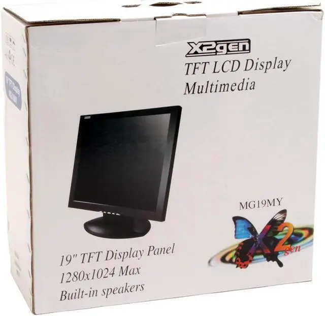 Alt view image 10 of 10 - X2GEN 19" TFT LCD SXGA LCD Monitor 12 ms D-Sub MG19MY