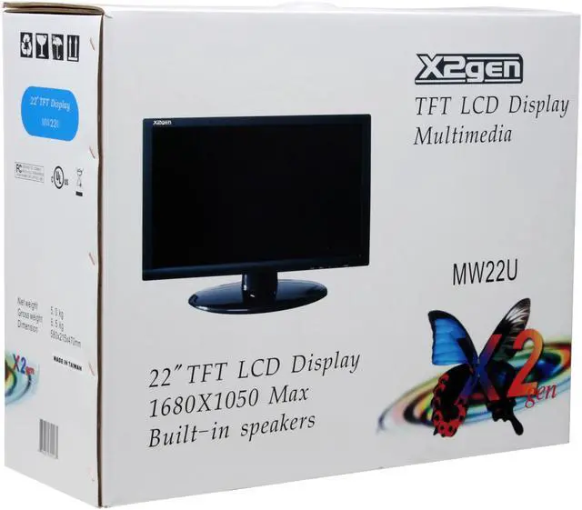 Alt view image 12 of 12 - X2GEN 22" TFT LCD WSXGA+ LCD Monitor 5 ms D-Sub, DVI MW22U