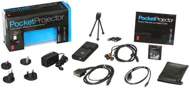 Alt view image 8 of 8 - 3M MPRO150 640 x 480 15 Lumens VGA  LCoS Pocket Projector Built-in Memory Card