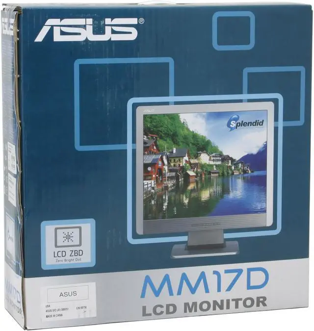 Alt view image 10 of 10 - ASUS 17" TFT LCD SXGA LCD Monitor With SPLENDID Video Intelligence Technology Zero Bright Dot (ZBD) 8 ms D-Sub MM17D