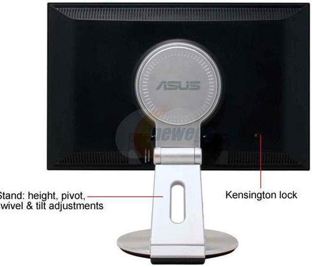 Alt view image 6 of 13 - ASUS PW191 Black-Silver 19" 8ms  DVI Widescreen Glossy Anti Glare LCD Monitor with Pivot and Swivel Adjustments 330 cd/m2 600:1 Built in Speakers