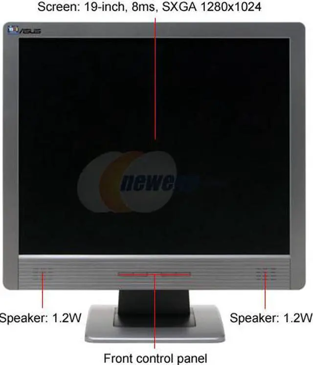 Alt view image 3 of 10 - ASUS 19" TFT LCD SXGA LCD Monitor 8 ms D-Sub MM19SE