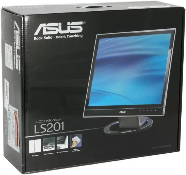 Alt view image 11 of 11 - ASUS LS201 Black 20" 5ms DVI LCD Monitor with 9H Hardness Coating 300 cd/m2 2000:1
