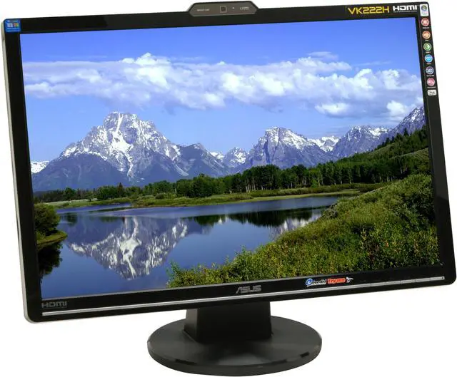Alt view image 3 of 15 - ASUS 22" WSXGA+ LCD Monitor w/Webcam 2 ms (GTG) D-Sub, DVI, HDMI VK222H