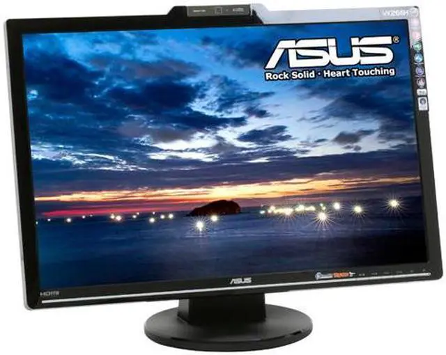 Alt view image 3 of 14 - ASUS VK266H Black 25.5" HDMI Widescreen LCD Monitor w/ Built in Speakers 300 cd/m2 1000:1 (ASCR 20000:1 ) w/ Component and SPDIF out Connector