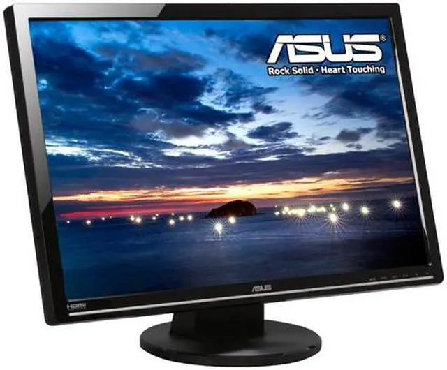 Alt view image 3 of 13 - ASUS VW266H Black 25.5" HDMI Widescreen LCD Monitor 300 cd/m2 1000:1 (ASCR 20000:1) Built in Speakers w/ component connector
