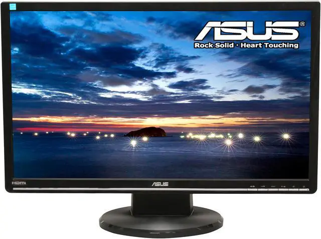 Alt view image 2 of 8 - ASUS VW246H Glossy Black 24" HDMI Widescreen LCD Monitor 300 cd/m2 ASCR 20000:1 (1000:1) Built-in Speakers