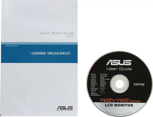 Alt view image 12 of 13 - ASUS VW224U Black 22" Widescreen LCD Monitor w/ HDCP Support 300 cd/m2 1000:1 (ASCR 5000:1) Built in Speakers