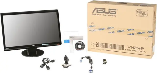 Alt view image 8 of 8 - ASUS VH242H Black 23.6" 5ms HDMI Full 1080P Widescreen LCD Monitor 300 cd/m2 ASCR 20000:1 (1000:1) W/Speakers