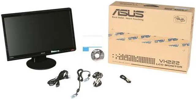 Alt view image 8 of 8 - ASUS VH222H Black 21.5" 5ms HDMI Widescreen 16:9 Full HD 1080P LCD Monitor Built in Speakers 300 cd/m2 1000:1 (ASCR20000:1) w/ SPDIF out
