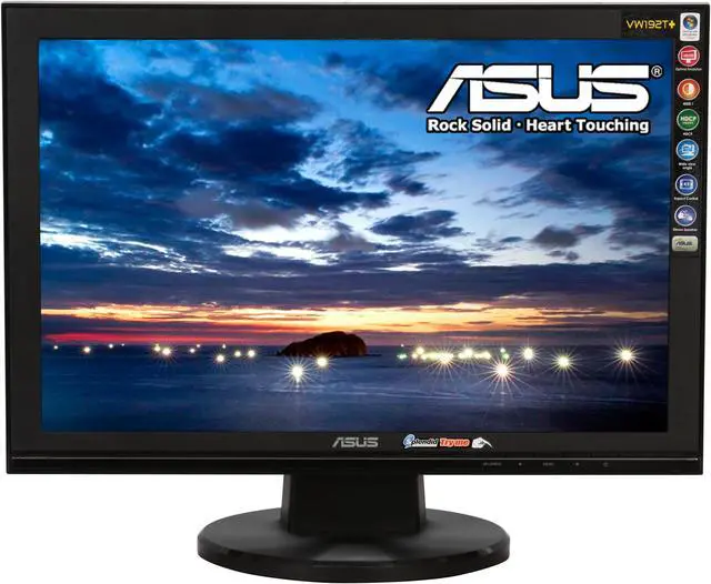 Alt view image 2 of 13 - ASUS 19" WSXGA+ LCD Monitor 5 ms D-Sub, DVI-D VW192T+