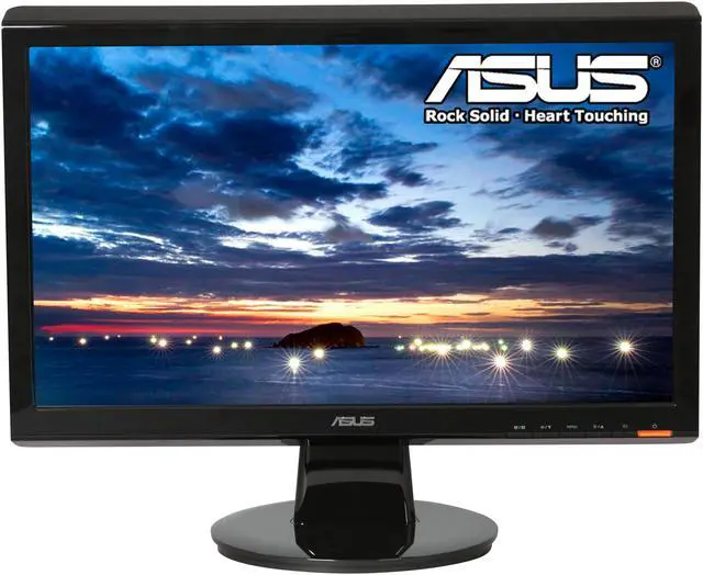 Alt view image 2 of 8 - ASUS VH202T-P Glossy black 20" 5ms Widescreen LCD Monitor w/ HDCP Support 300 cd/m2 ASCR 20000:1 Built in Speakers w/ Aspect Control