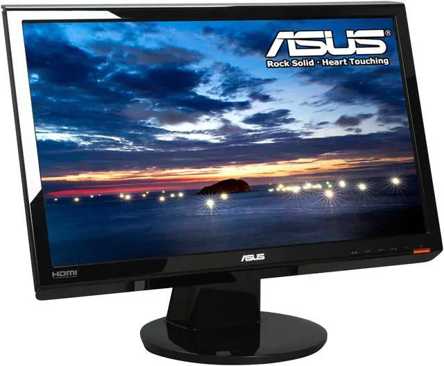 Alt view image 3 of 8 - ASUS VH222H-P Black 21.5" 5ms HDMI Widescreen Full HD 1080P LCD Monitor 300 cd/m2 ASCR 20000 :1 Built in Speakers