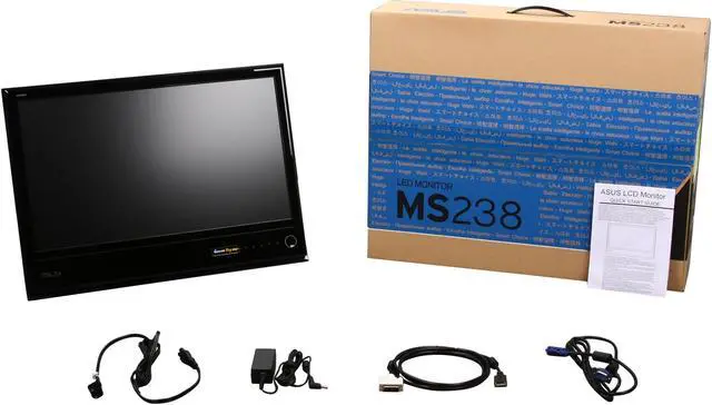 Alt view image 7 of 7 - ASUS MS238H Glossy Black 23" Ring stand & Ergo-fit LED backlight LCD Monitor  Slim Design 250 cd/m2 10,000,000 :1 (ASCR)
