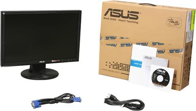 Alt view image 8 of 8 - ASUS VW193DR Black 19"  Widescreen LCD Monitor 300 cd/m2 50000 :1 (ASCR)