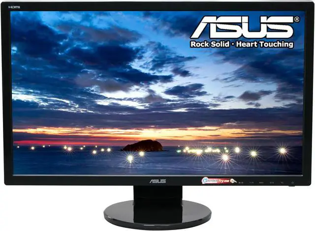 Alt view image 2 of 8 - ASUS VE246H Black 24" 1920 x 1080 Full HD HDMI Widescreen LCD Monitor w/Speakers 250 cd/m2 50,000 :1 (ASCR)