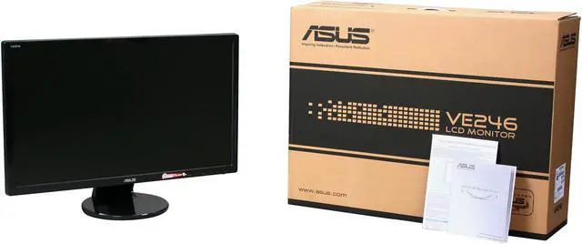 Alt view image 8 of 8 - ASUS VE246H Black 24" 1920 x 1080 Full HD HDMI Widescreen LCD Monitor w/Speakers 250 cd/m2 50,000 :1 (ASCR)