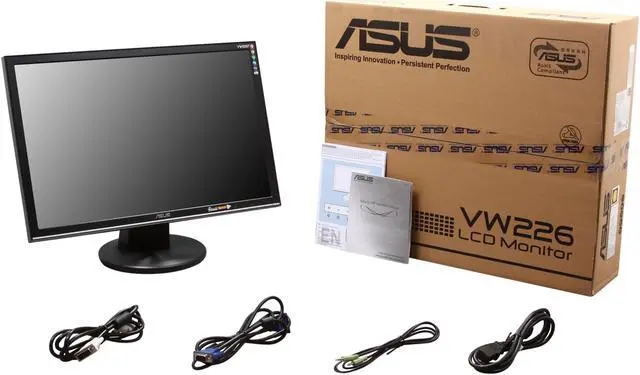 Alt view image 8 of 8 - Asus VW226T-TAA 22" 1680x1050 WideScreen LCD Monitor Built-in Speakers 50000 :1 250 cd/m2