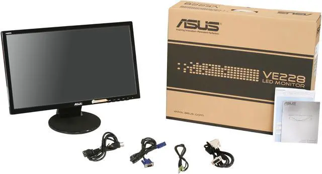 Alt view image 8 of 9 - ASUS VE228H 22" (Diagonal 21.5") Full HD 1920 x 1080 DVI-D VGA HDMI Built-in Speakers SPLENDID Video Preset Mode Asus Eye Care with Ultra Low-Blue Light & Flicker-Free LED Backlight LCD Monitor