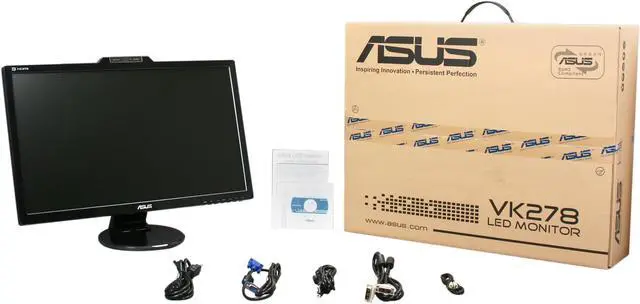 Alt view image 8 of 8 - Asus VK278Q Black 27" 1920x1080 Full HD HDMI LED BackLight LCD Monitor w/Webcam 300 cd/m2 10,000,000 :1 (ASCR)