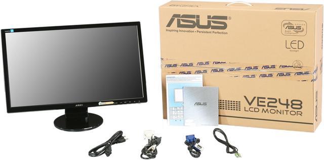 Alt view image 8 of 9 - ASUS VE248H 24" Full HD 1920 x 1080 D-Sub, DVI, HDMI Built-in Speakers Asus Eye Care with Ultra Low-Blue Light & Flicker-Free LED Backlight Monitor