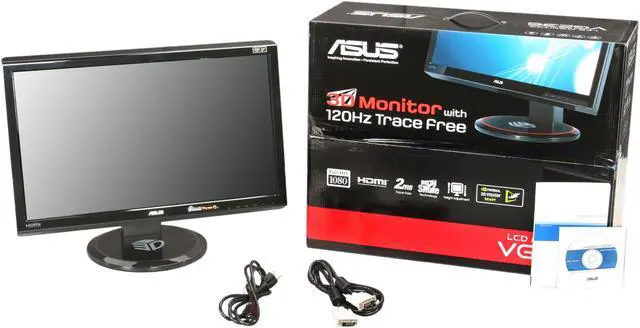 Alt view image 9 of 9 - ASUS VG236HE Black 23" 1920x1080 2ms Height, Swivel & Tilt Adjustable Full HD HDMI Widescreen LCD 120Hz 3D Monitor 400 cd/m2 100,000:1