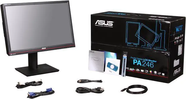 Alt view image 10 of 10 - ASUS ProArt Series PA246Q Black 24.1" 6ms P-IPS Height/Swivel/Pivot Adjustable LCD Monitor w/2 USB hub, Card Reader & Display port 400cd/m2 50000:1 DCR