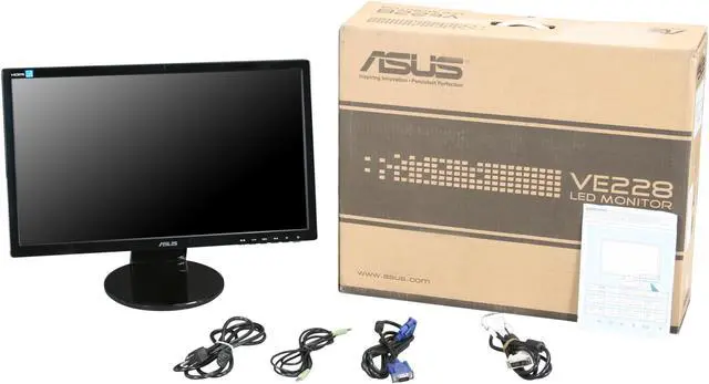 Alt view image 8 of 8 - ASUS VE228H Black 21.5" 5ms LED Backlight Widescreen LCD Monitor 250 cd/m2 ASCR 10,000,000:1 W/ Speakers