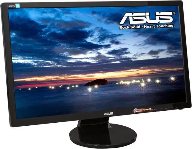 Alt view image 3 of 8 - ASUS 24" LCD Monitor 5 ms D-Sub, DVI-D, HDMI VE245H