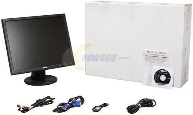 Alt view image 8 of 8 - ASUS 19" SXGA LCD Monitor 5 ms D-Sub, DVI-D VB195T