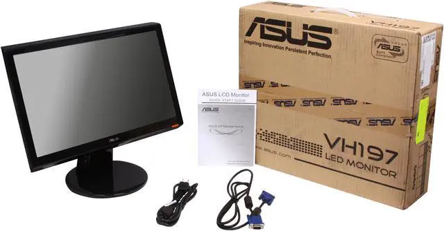 Alt view image 8 of 8 - ASUS VH Series VH197D-B Black 18.5" 5ms  Widescreen LED Monitor 250 cd/m2 ASCR 10,000,000 :1, B Grade, Light Scratches On the Screen and / or Bezel