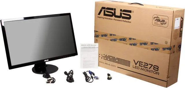 Alt view image 8 of 8 - ASUS VE Series VE278Q-B Black 27" HDMI Widescreen LCD Monitor 300 cd/m2 ASCR 10,000,000:1 Built-in Speakers, B Grade, Light Scratches On the Screen and / or Bezel