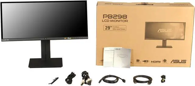 Alt view image 10 of 10 - ASUS PB298Q 29" 5ms (GTG) HDMI Widescreen LED Backlight Panoramic LCD Monitor AH-IPS 300 cd/m2 80,000,000:1 Built-in Speakers, Height & Pivot Adjustable
