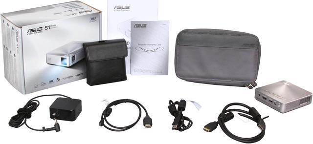 Alt view image 11 of 12 - Asus S1 Silver Portable LED Projector, 854 x 480, 1000:1, 200 ANSI Lumens, HDMI&MHL&USB, Built-in Speaker