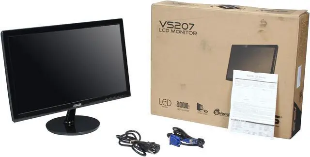 Alt view image 7 of 7 - ASUS 19.5" LCD Monitor 5 ms D-Sub VS207D-P