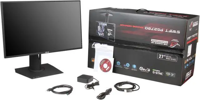 Alt view image 9 of 9 - ASUS ROG Swift 27" 1440P Gaming Monitor (PG278Q) - QHD (2560 x 1440), 144Hz, 1ms, G-SYNC, USB 3.0, DisplayPort, Pivot, Tilt, Swivel, Height Adjustable