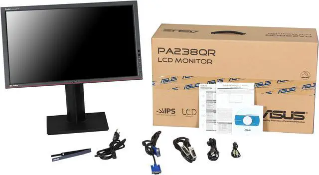 Alt view image 11 of 11 - ASUS 23" IPS LCD Monitor IPS 6 ms HDMI, DisplayPort, D-Sub, DVI-D PA238QR