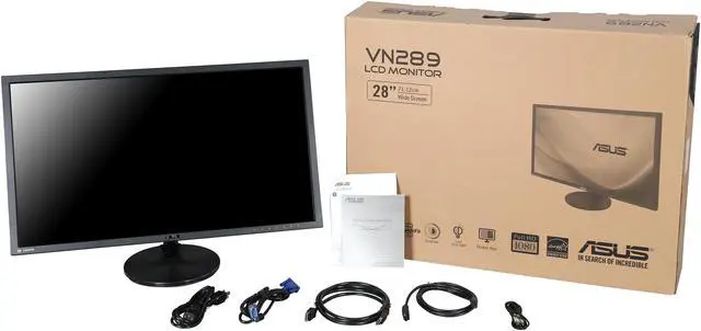 Alt view image 8 of 8 - ASUS VN289QR Black 28" 5ms (GTG) HDMI Ultra-Widescreen LED Backlight LCD Monitor,300 cd/m2 ASCR 80,000,000:1 (3000:1) Built-in Speakers with Flicker Free Technology
