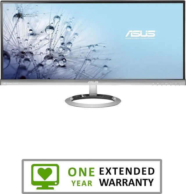 Alt view image 8 of 8 - Asus Designo MX299Q 2K Resolution 2560x1080 QHD 60HZ HDMI DVI-D DisplayPort Built-in Speakers Asus Eye-Care Technology Frameless Deisgn Ultra-Wide Backlit LED LCD Monitor